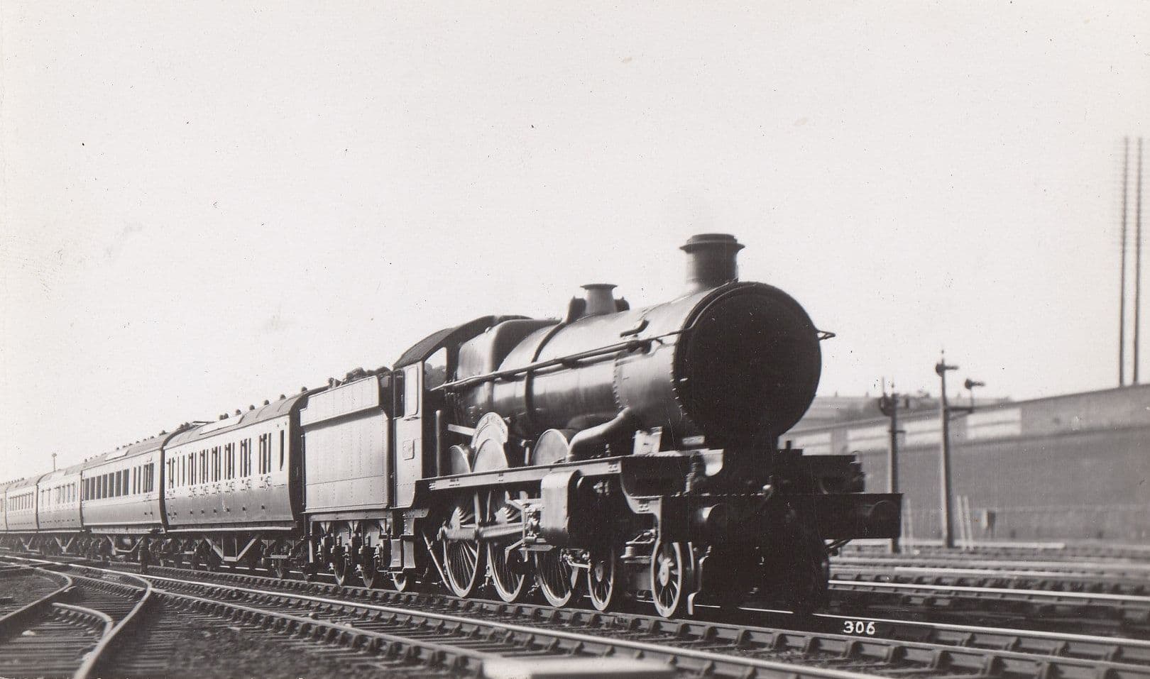 GWR 5002 Train Ludlow Castle Plymouth Express at London Junction Real Photo Postcard