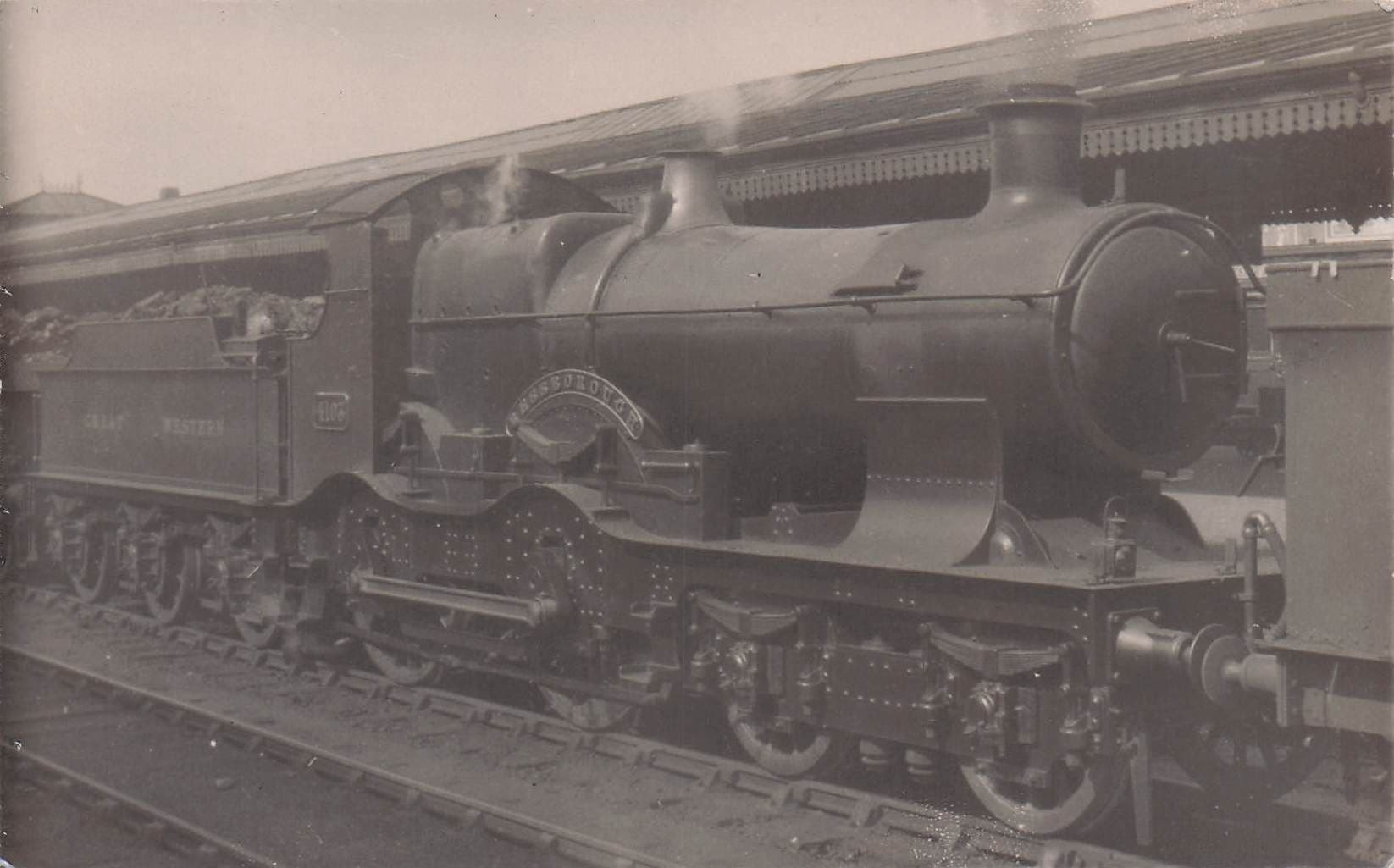GWR Bessborough 4103 4-4-0 Train Railway Real Photo Old Postcard