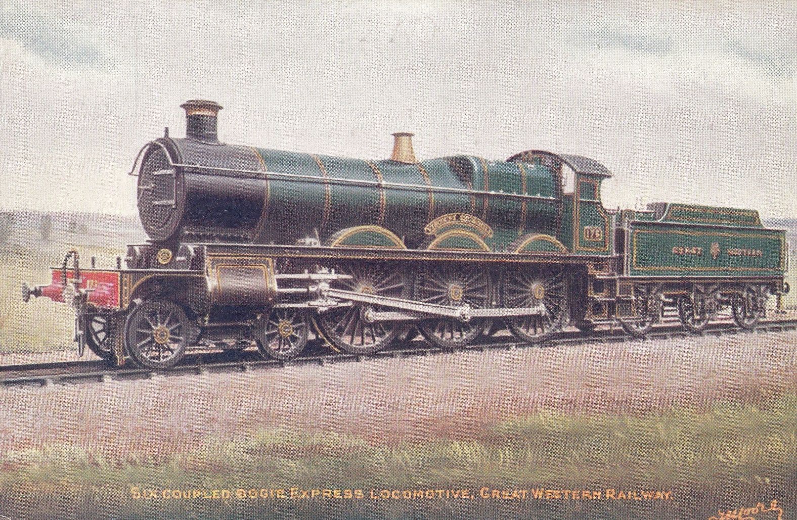GWR Great Western Railway Class 4-6-0 No 75 Viscount Churchill Train Postcard