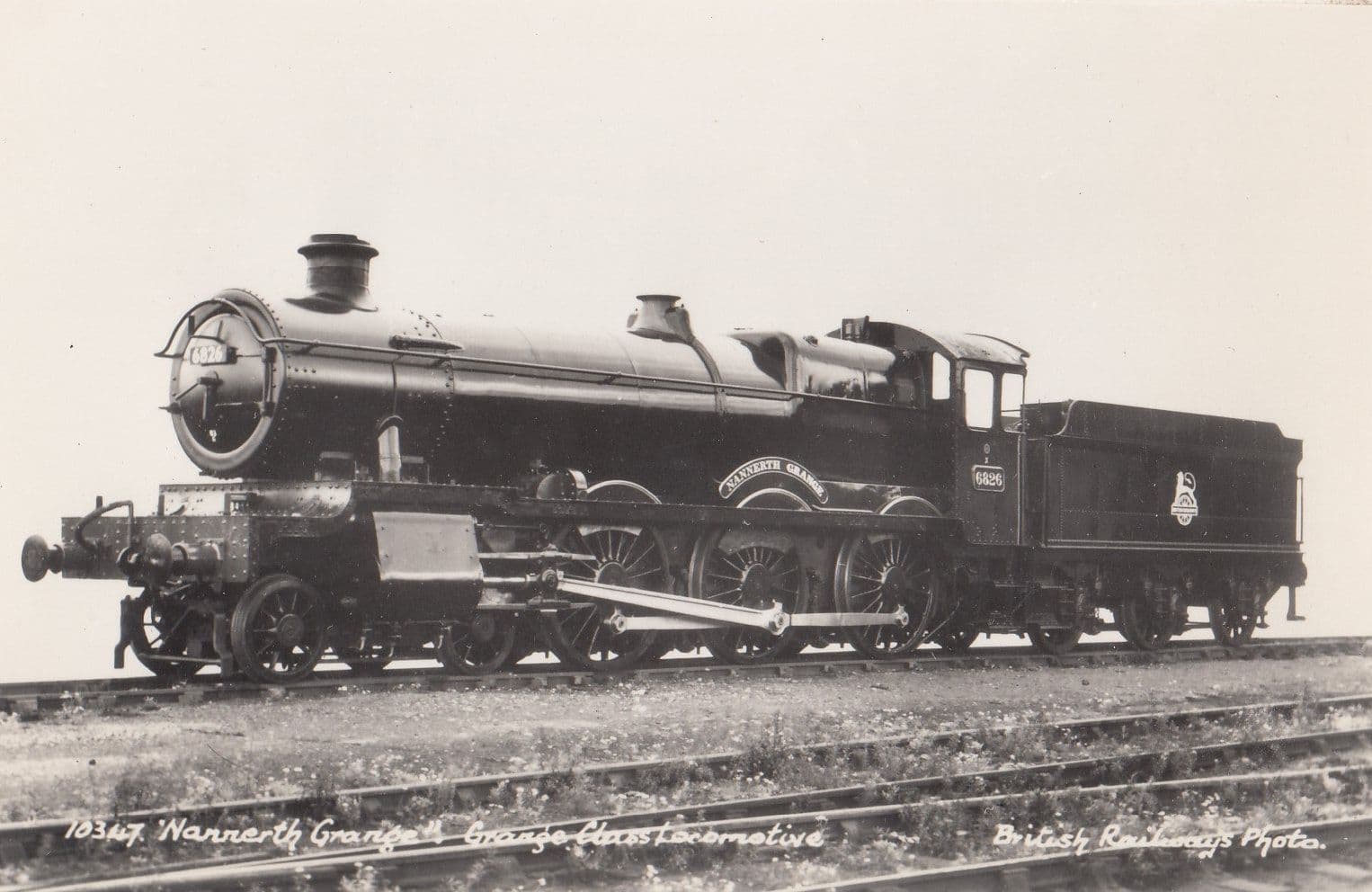 GWR Nannerth Grange Real Photo Train Old Railway Postcard