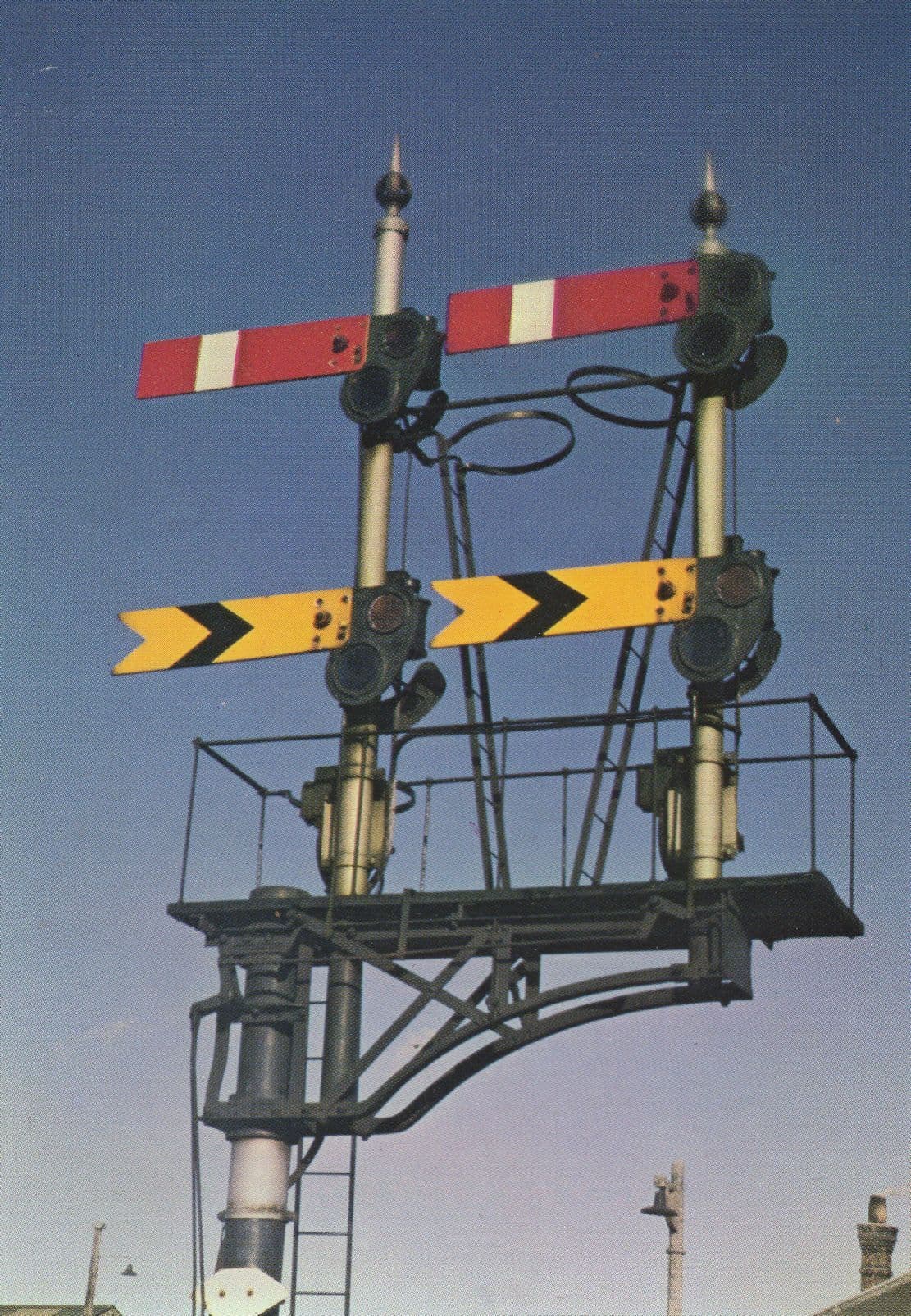 GWR Signal Box at Westbury Trowbridge Line Paddington Postcard