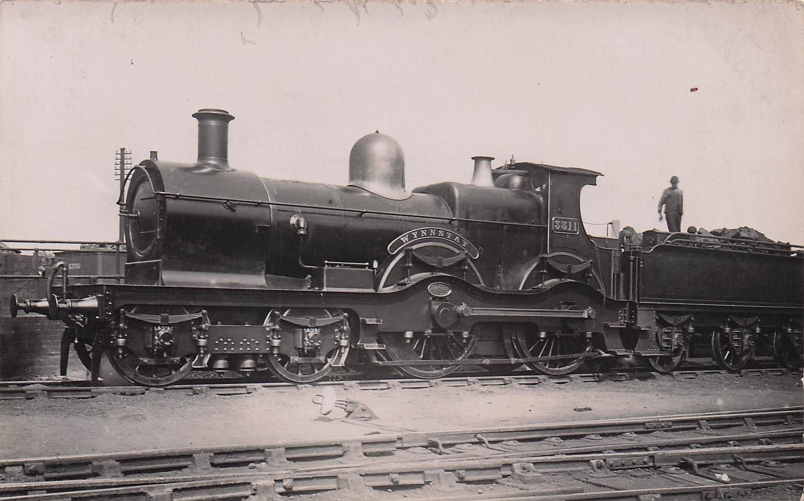 GWR Wynnstay Train Railway Real Photo Old Postcard