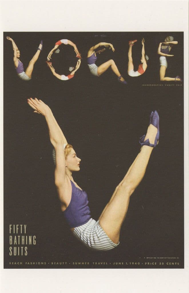 Gymnastics PE Gym Exercises Keep Fit Vogue WW2 Photo Postcard