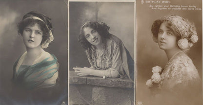 Gypsy & Crazy Edwardian Hair Headband 6x Fashion Old Postcard s