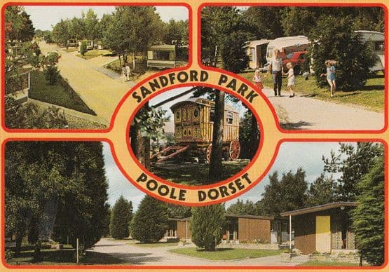 Gypsy Romany Caravan at Sandford Park Poole Dorset Postcard