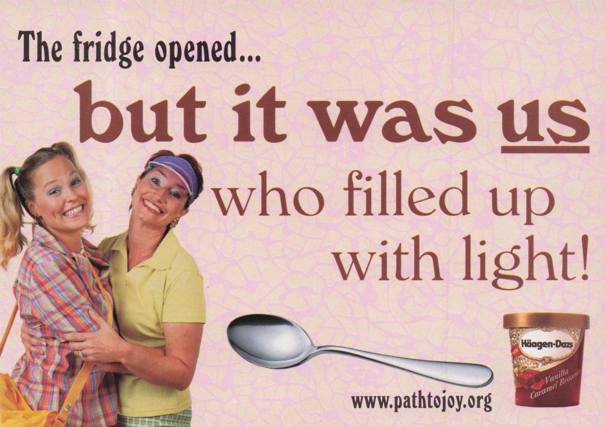 Haagen Dazs Vanilla Caramel Fridge Joy Advertising Postcard