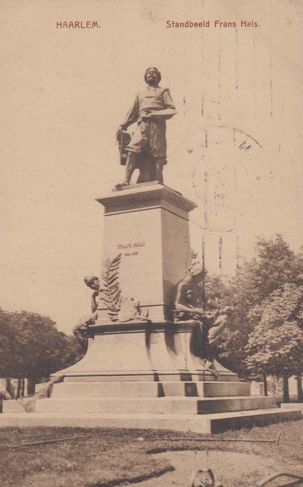 Haarlem Standbeeld Frans Hals Statue Monument Antique Postcard