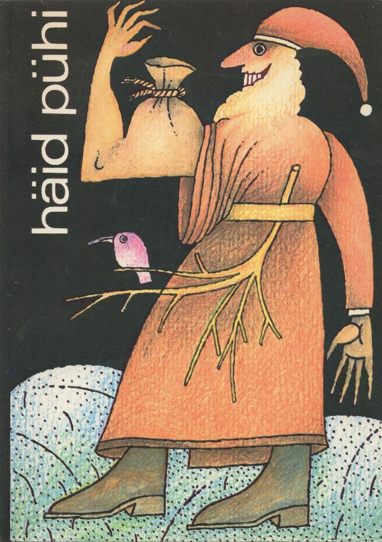 Haid Puhi Estonian Evil Father Christmas 1980s Christmas Postcard