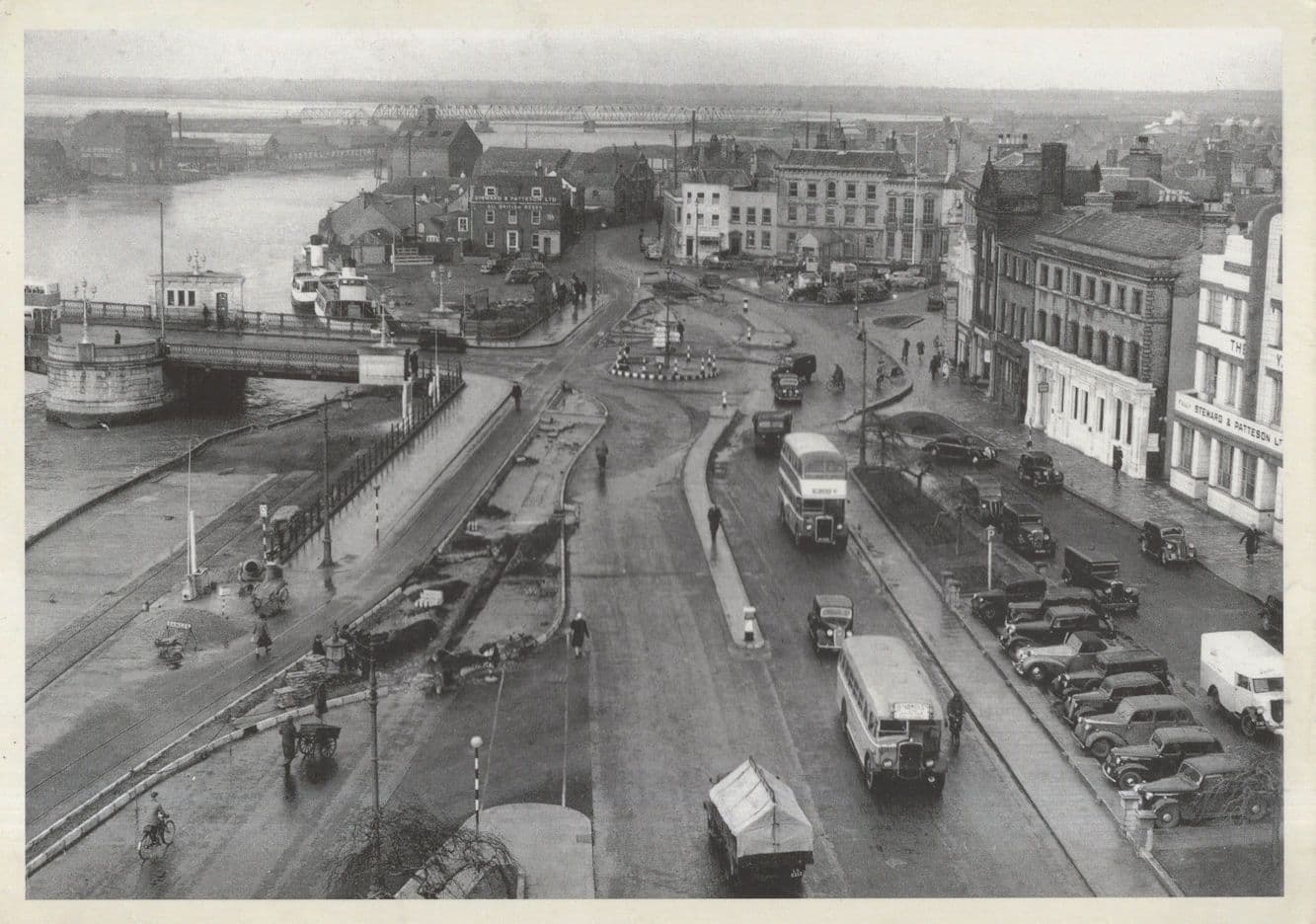 Hall Quay Great Yarmouth Norfolk in 1940s Aerial Postcard
