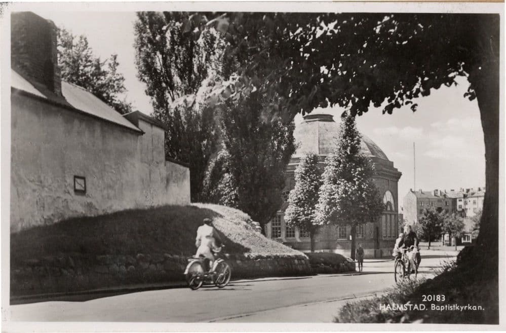Halmstad Baptistkrykan Bicycles Rare Holland Old Postcard
