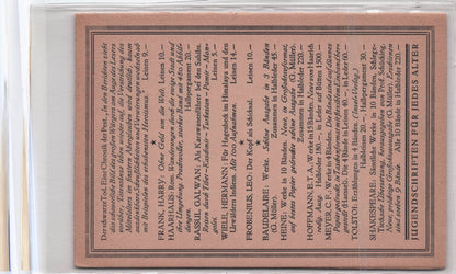 Hamburg Bookdealers Book Company Old Advertising Booklet Postcard