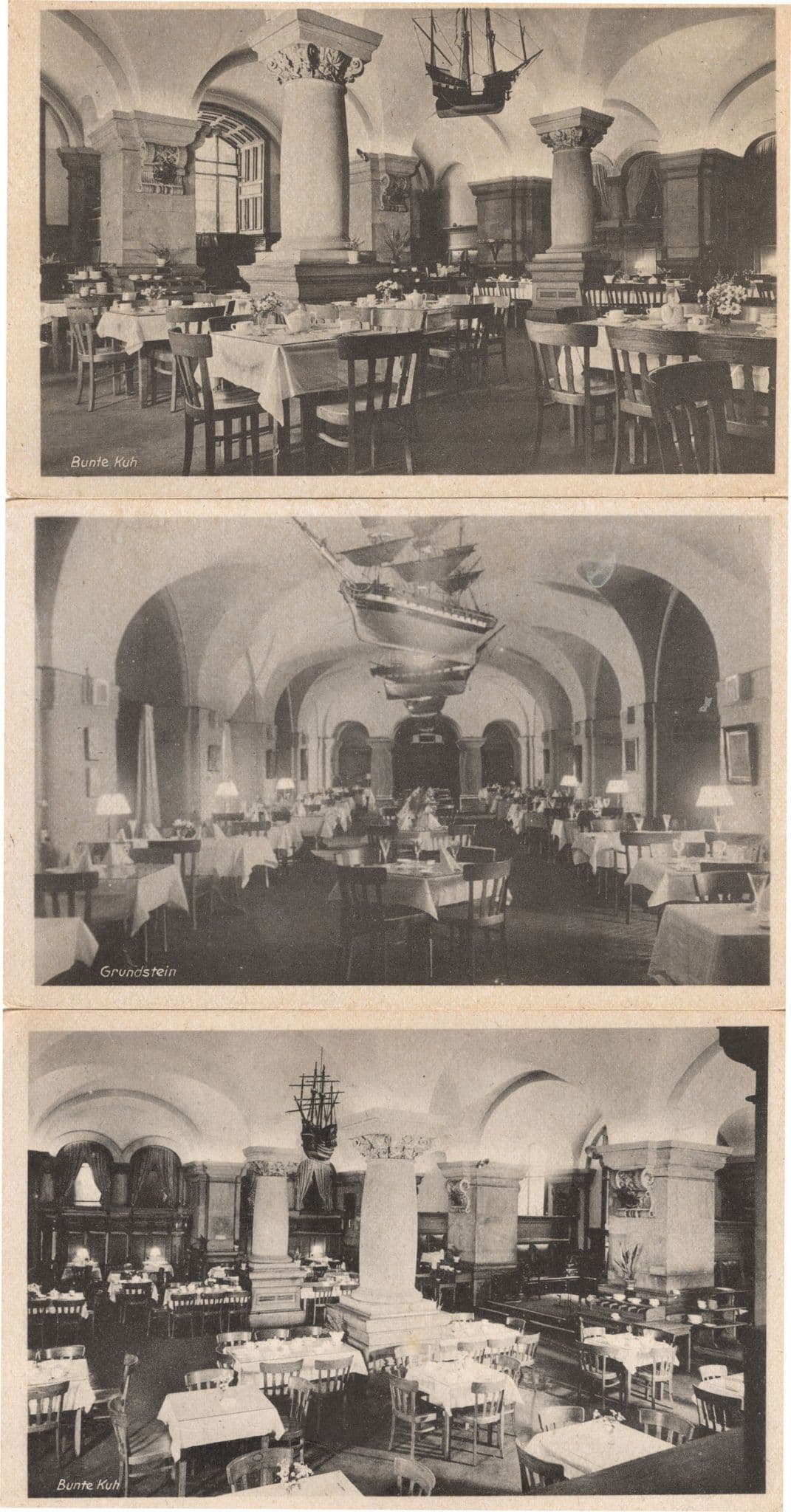 Hamburg Po Wo & Serg Club Naafi Rose Restaurant 3x German Postcard s
