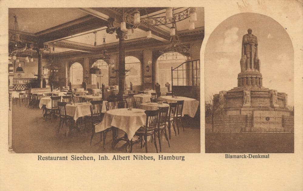 Hamburg Restaurant Siechen Albert Nibbes German Old Postcard
