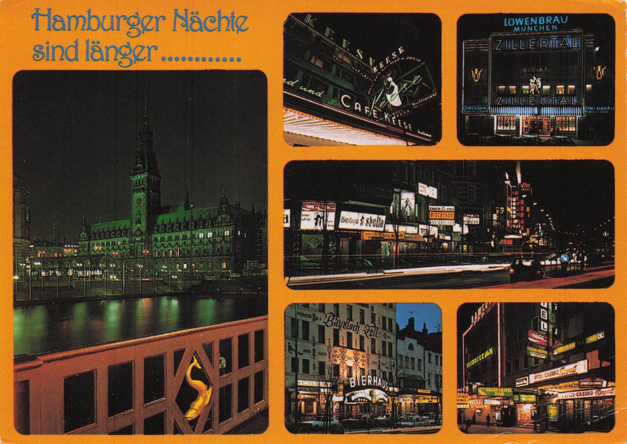 Hamburg Zillertal Cafe Keese Nightclubs German 1990 Postcard