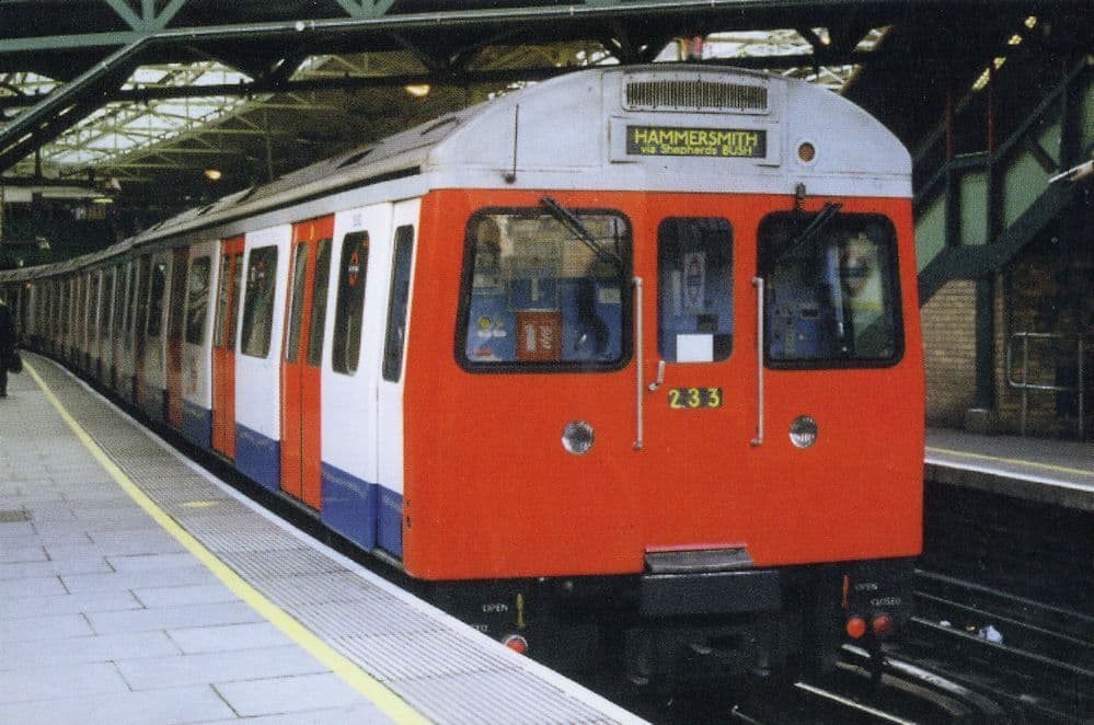 Hammersmith & City Line Tube Shepherds Bush Train 1998 C Stock Postcard
