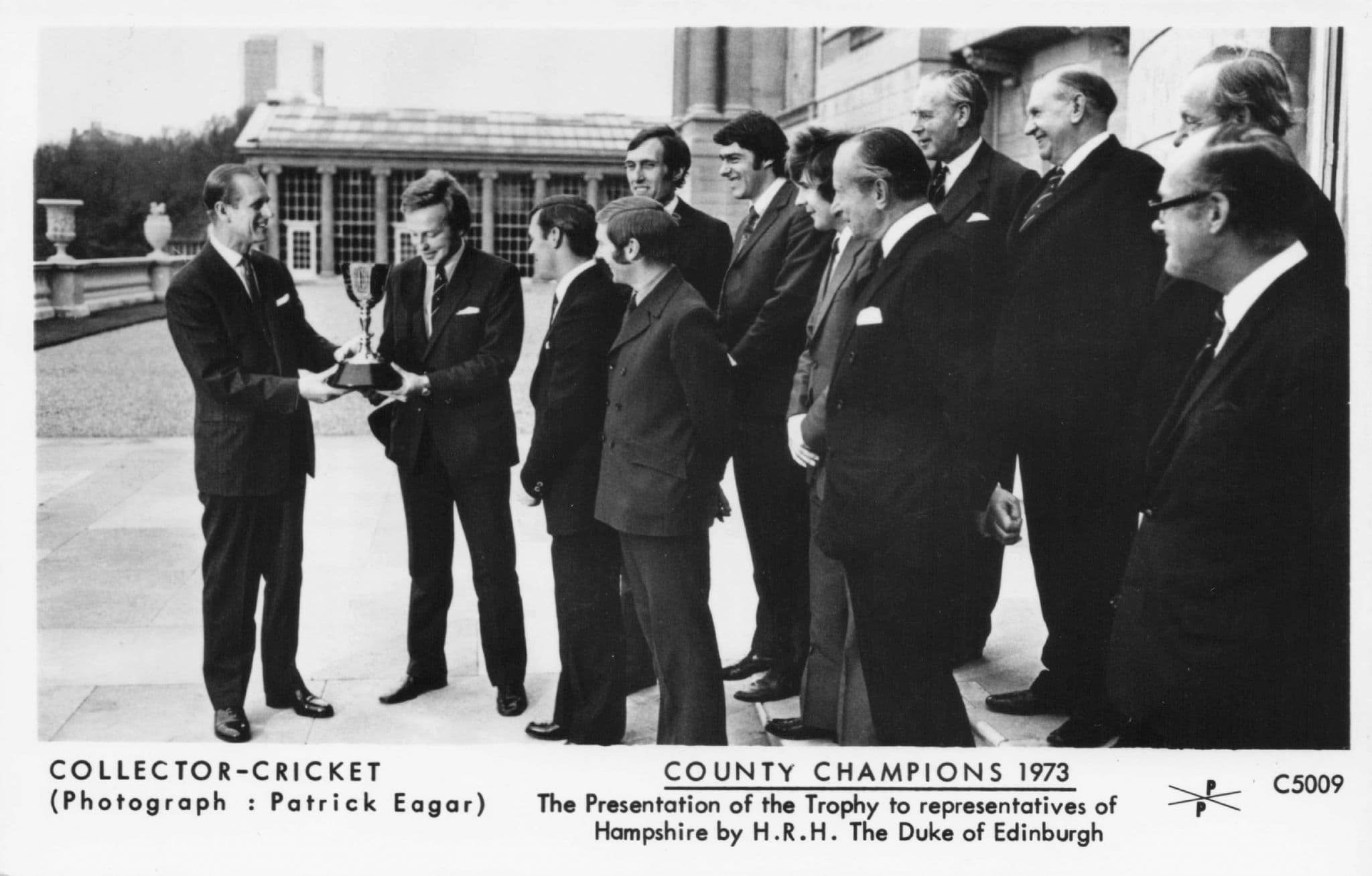 Hampshire Cricket Club 1973 Champions Royal Presentation Postcard