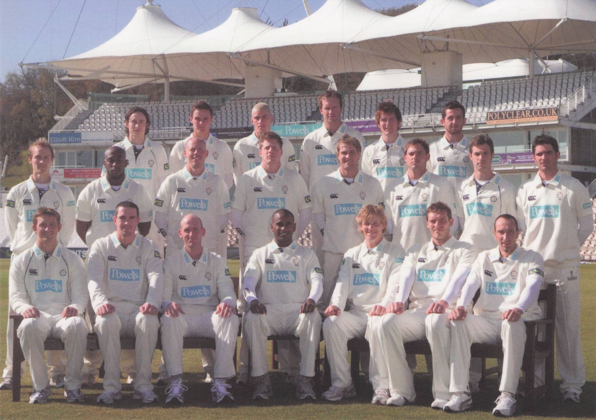 Hampshire Hawks Cricket Club Team White Kit 2008 Postcard