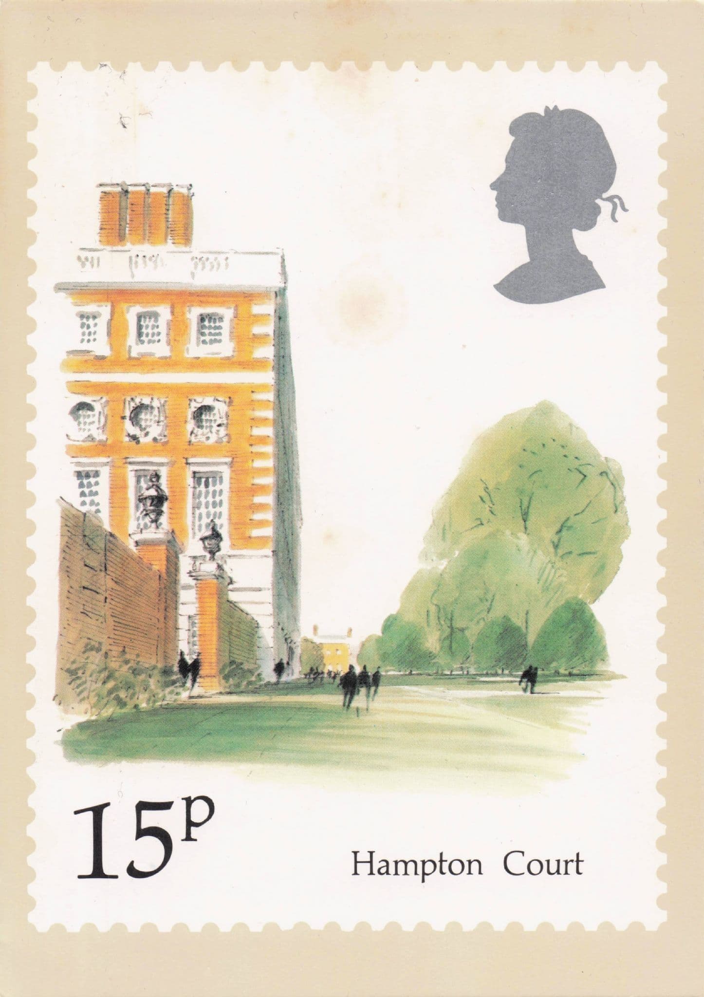 Hampton Court Painting London Royal Mail Stamp Postcard