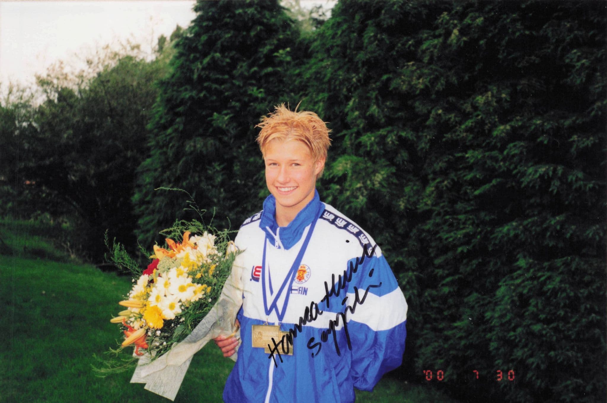 Hanna Maria Hintsa Seppala Finland Swimmer Hand Signed Photo