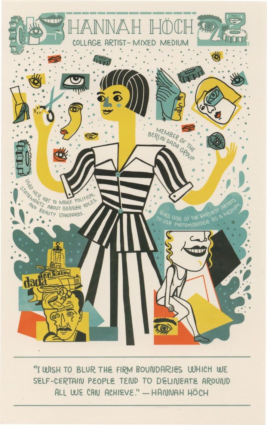 Hannah Hoch German Dada Artist Weimar Photomontage Postcard