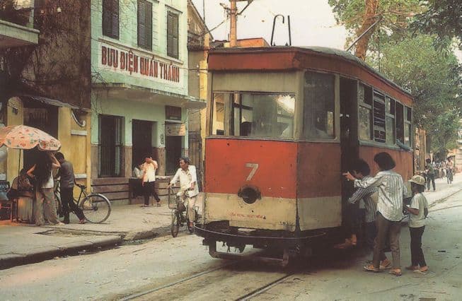Hanoi Tram Bus Number 7 Vietnam Postcard