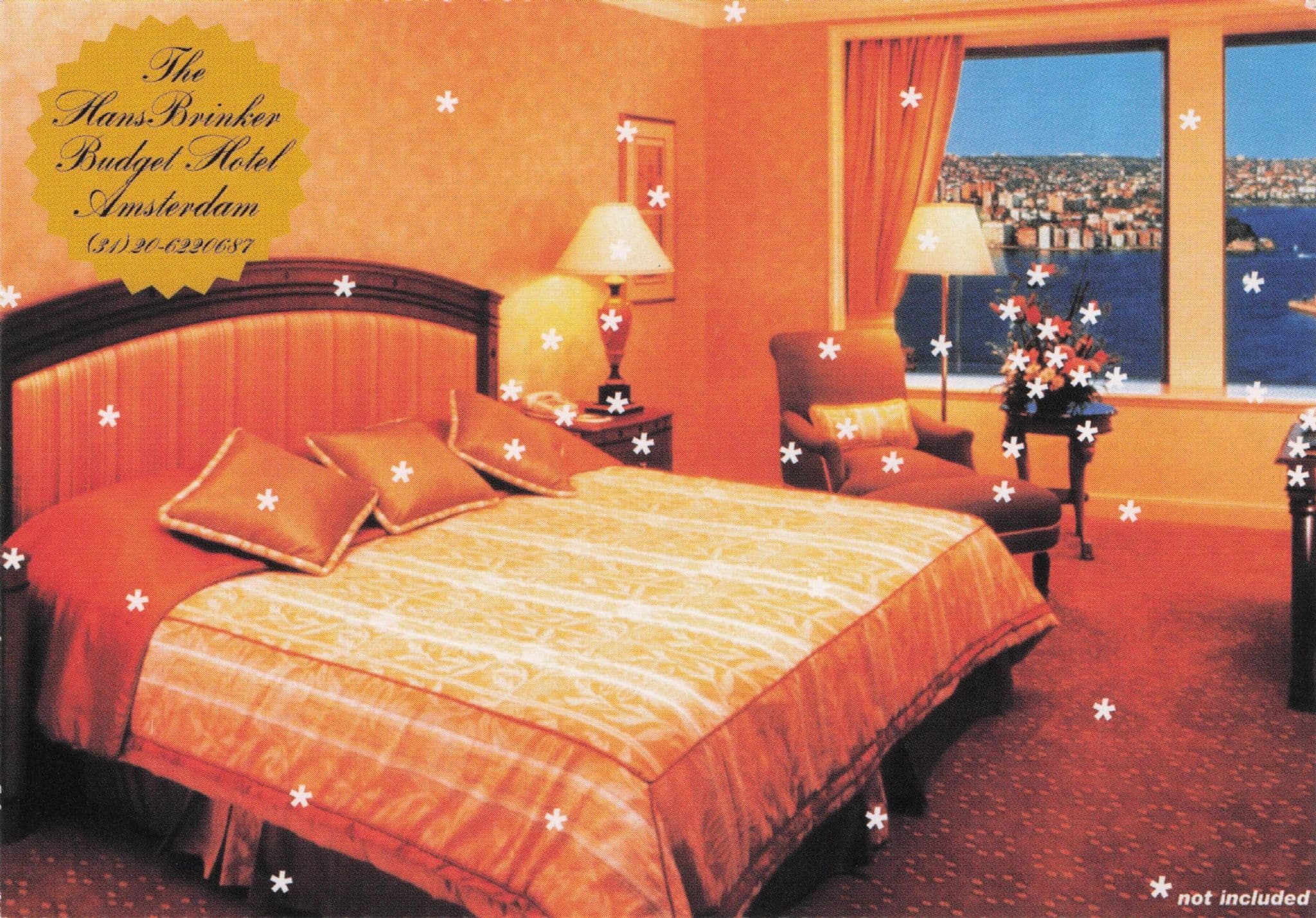 Hans Brinker Budget Hotel Amsterdam Holland Advertising Postcard