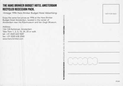 Hans Brinker Budget Hotel Amsterdam Now Has Beds Advertising Postcard