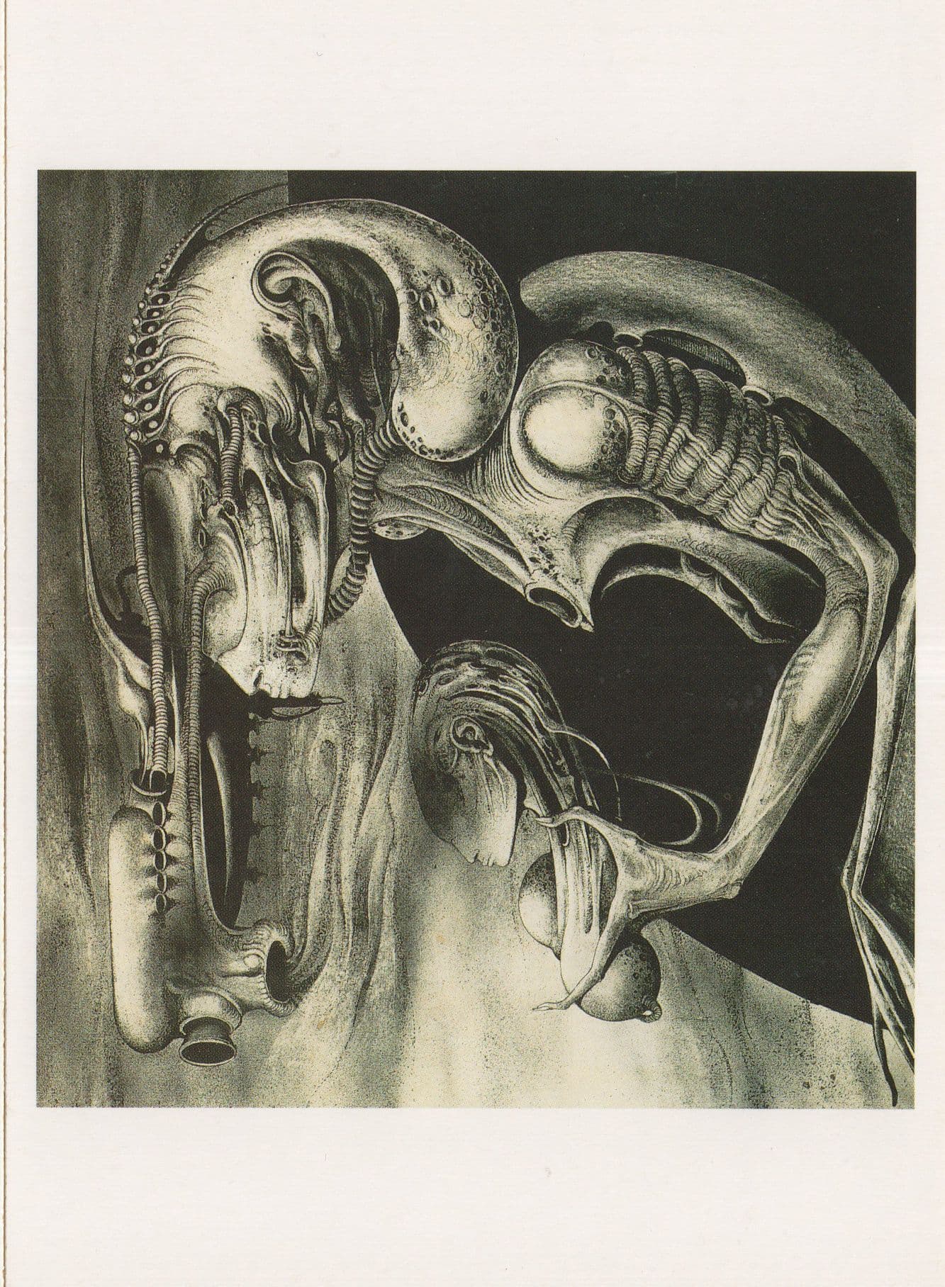 Hans Giger Robot Woman With Child 1960s Swiss Painting Postcard