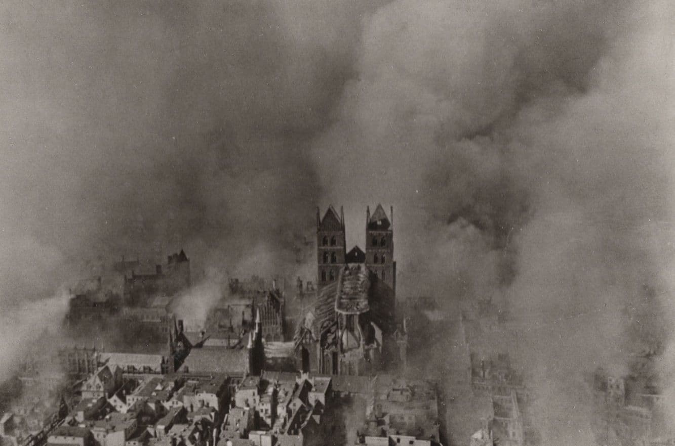 Hansesdadt Lubeck 1942 WW2 Real Photo Reproduction German Postcard
