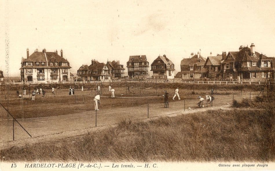 Hardelot Plage Beach Les Tennis Antique French Postcard