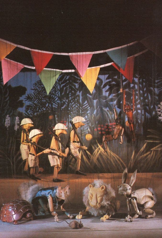Hare & The Tortoise Play Military Marionettes Puppets London Theatre Postcard