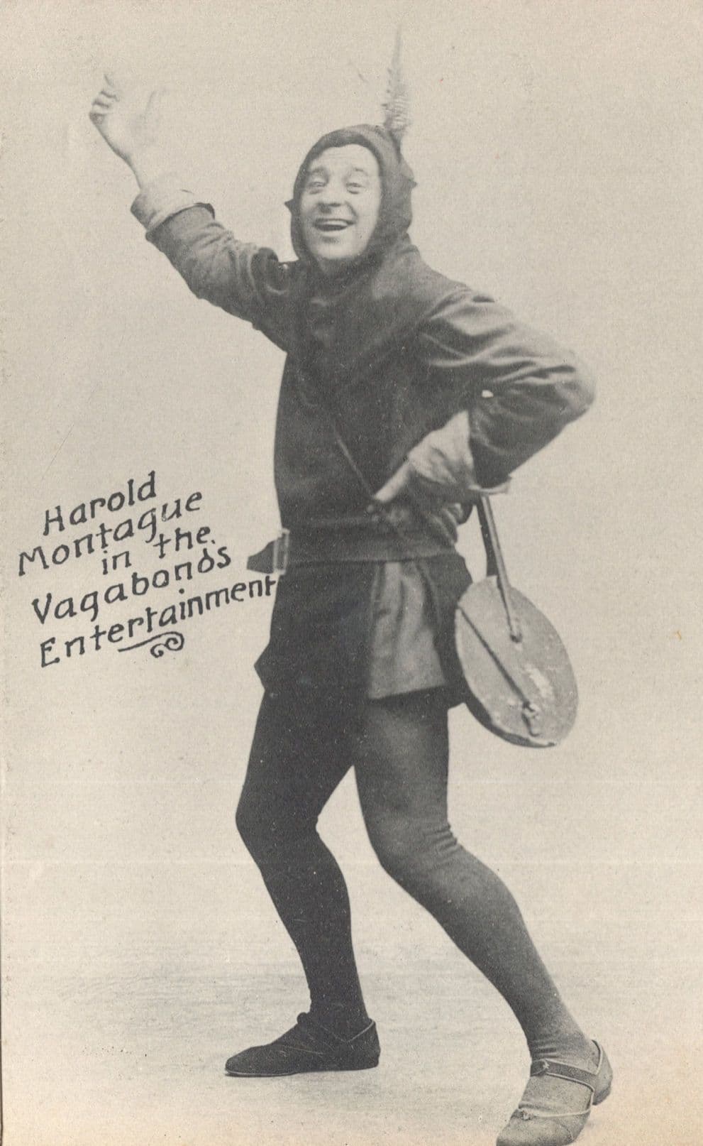 Harold Montague Court Jester Vagabonds Theatre Entertainment Old Postcard