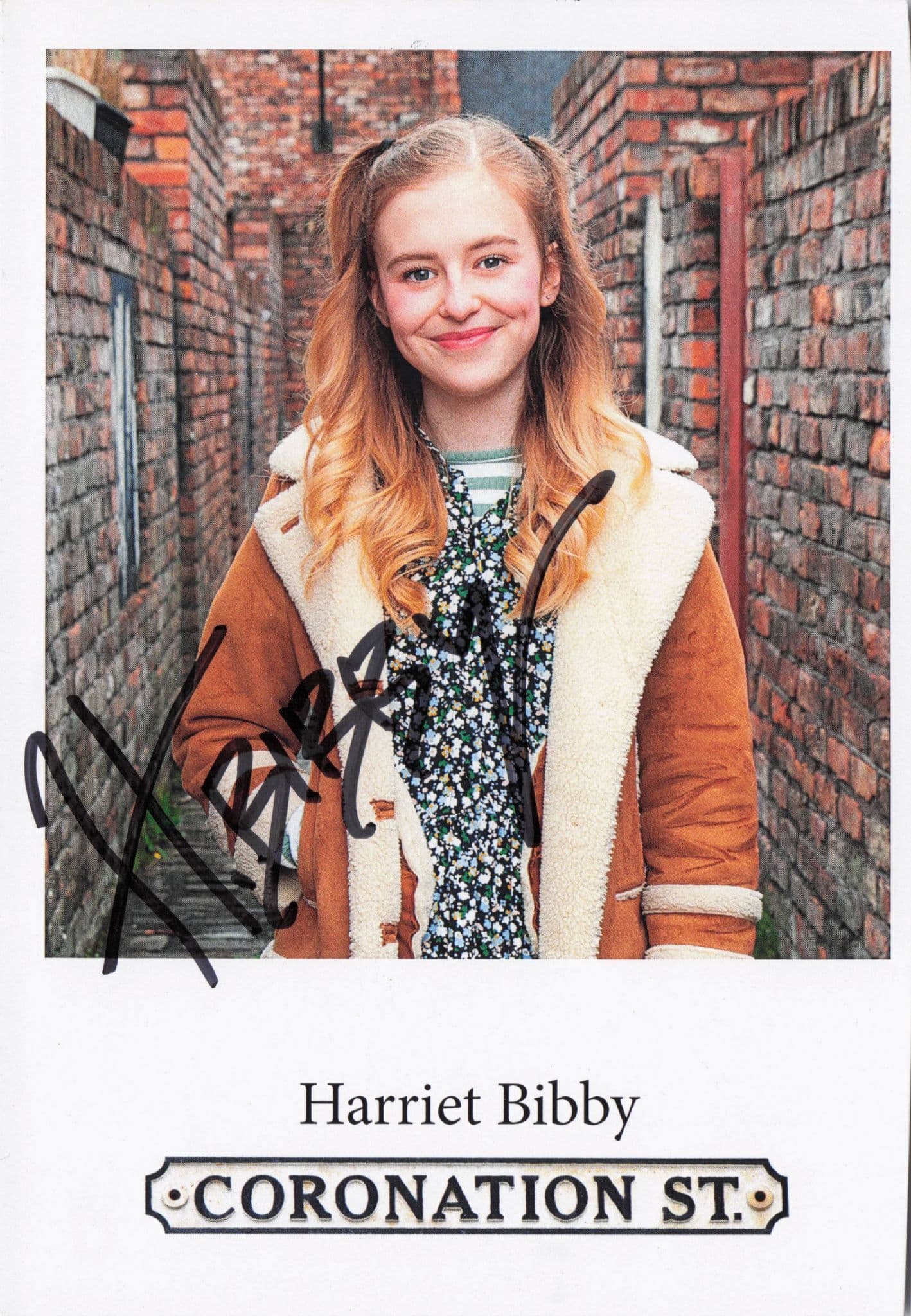 Harriet Bibby Coronation Street Hand Signed Cast Card Photo