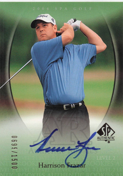 Harrison Frazar Authentic Rookies 2004 Golf SP Hand Signed Autograph Card