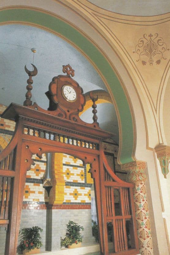 Harrogate Clock at Turkish Baths Postcard