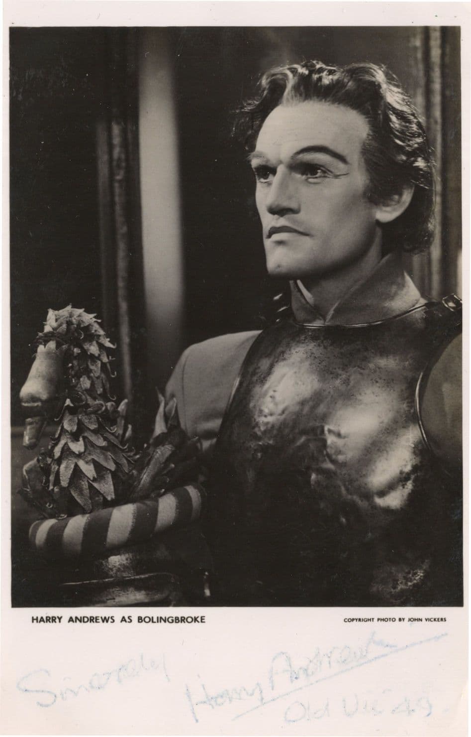 Harry Andrews in William Shakespeare Richard II Old Hand Signed Photo