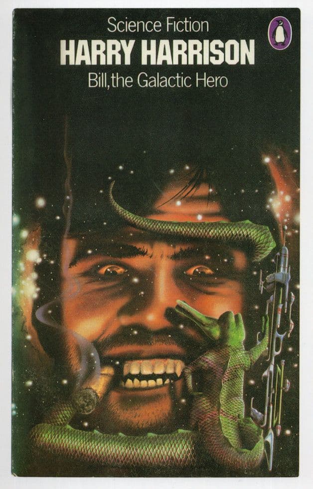 Harry Harrison Bil The Galactic Hero 1977 Book Postcard