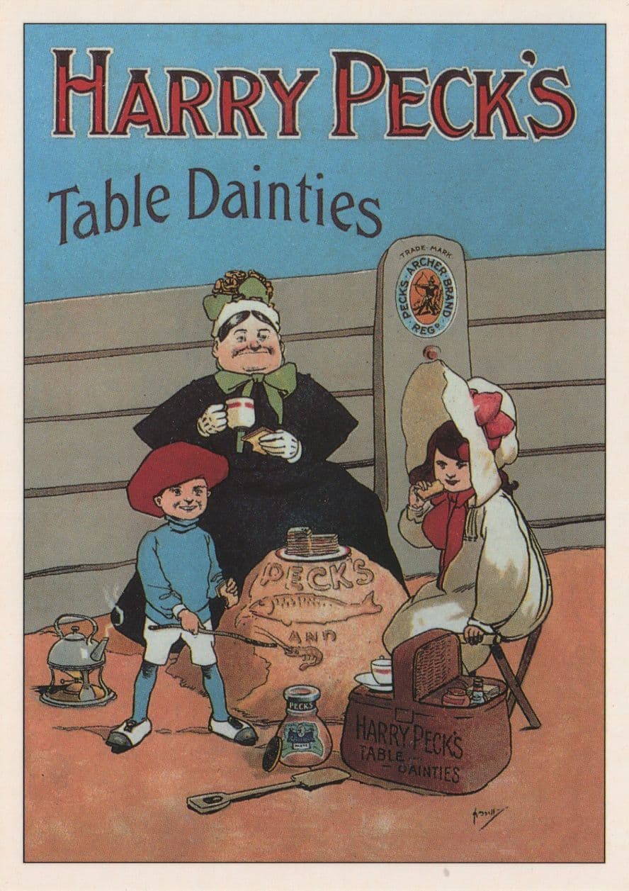 Harry Peck's Table Dainties Advertising Postcard