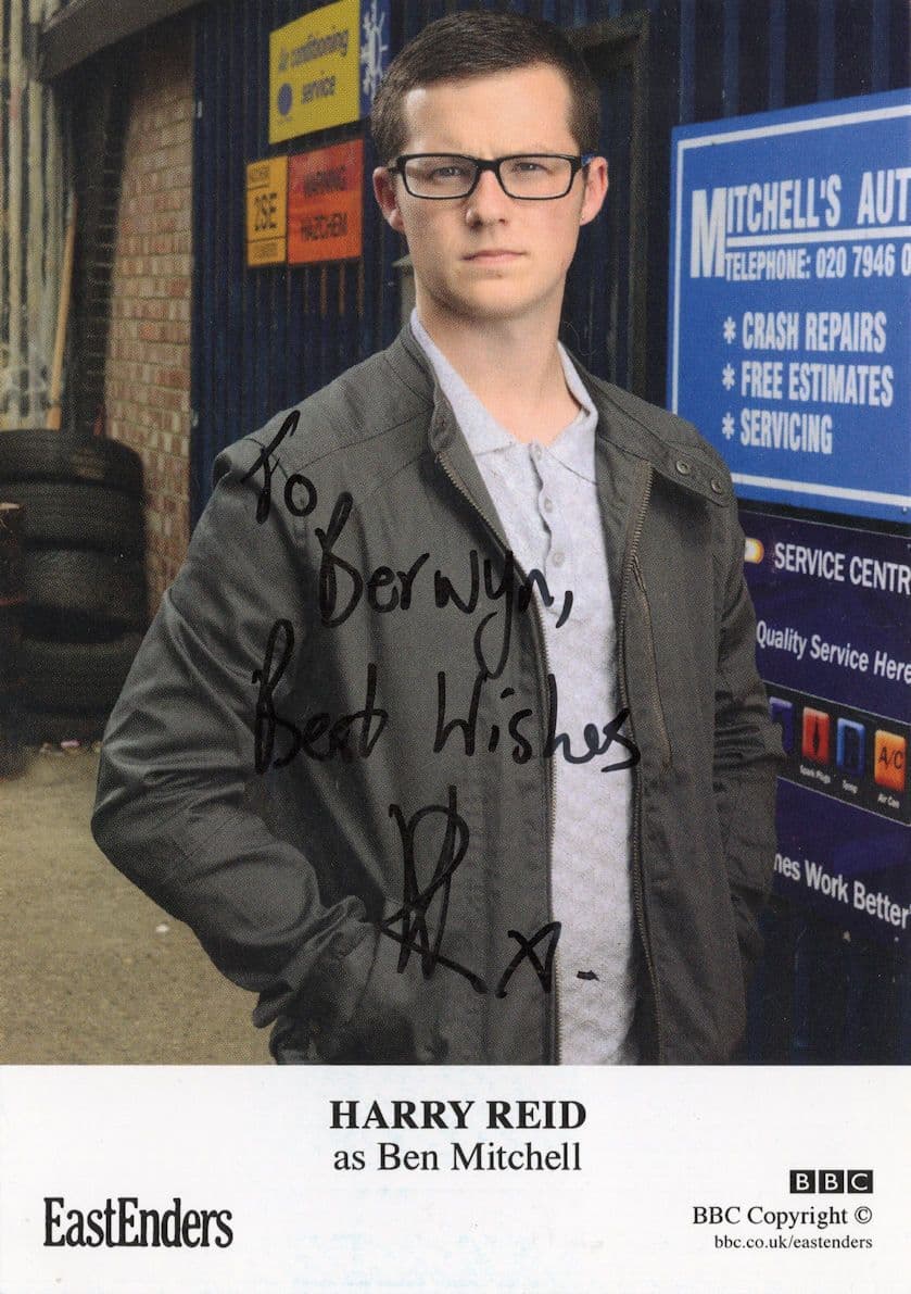 Harry Reid as Ben Mitchell Eastenders Hand Signed Cast Card Photo