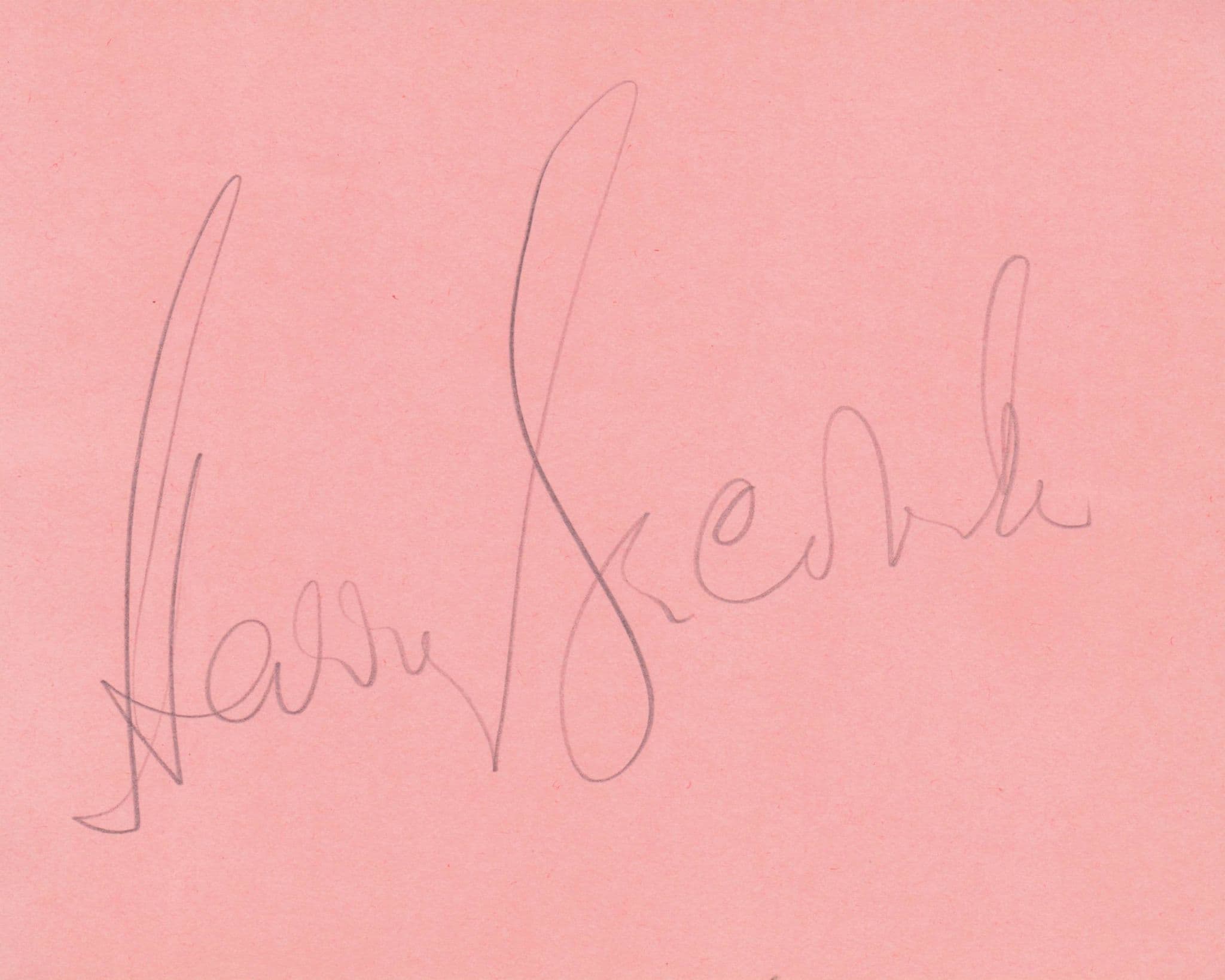 Harry Secombe Songs Of Praise Singer Old Hand Signed Autograph