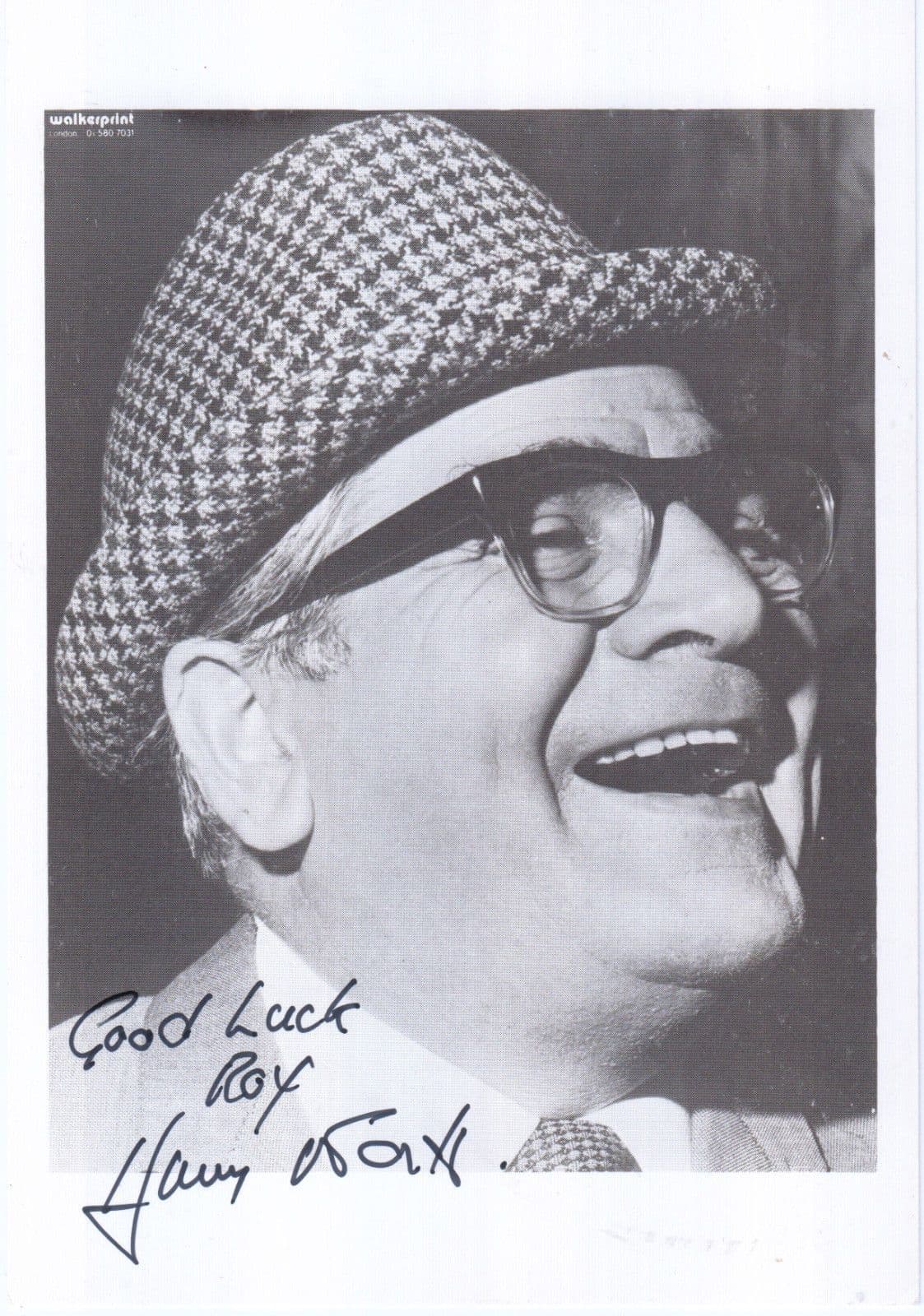 Harry Worth Show Vintage Hand Signed Photo