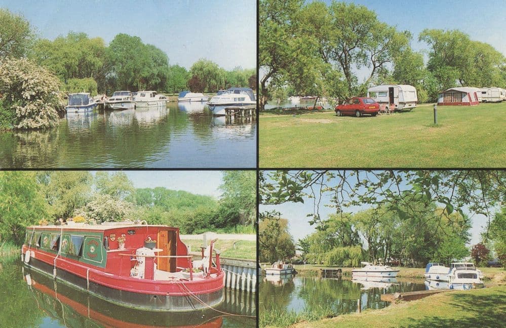 Hartford Marina Caravan Camping Park Huntingdon Postcard