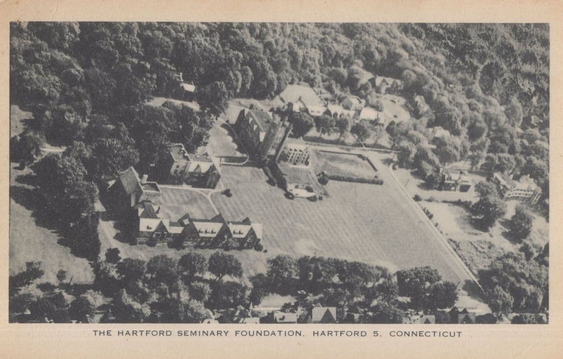 Hartford Seminary Foundation Connecticut Antique USA Aerial Postcard