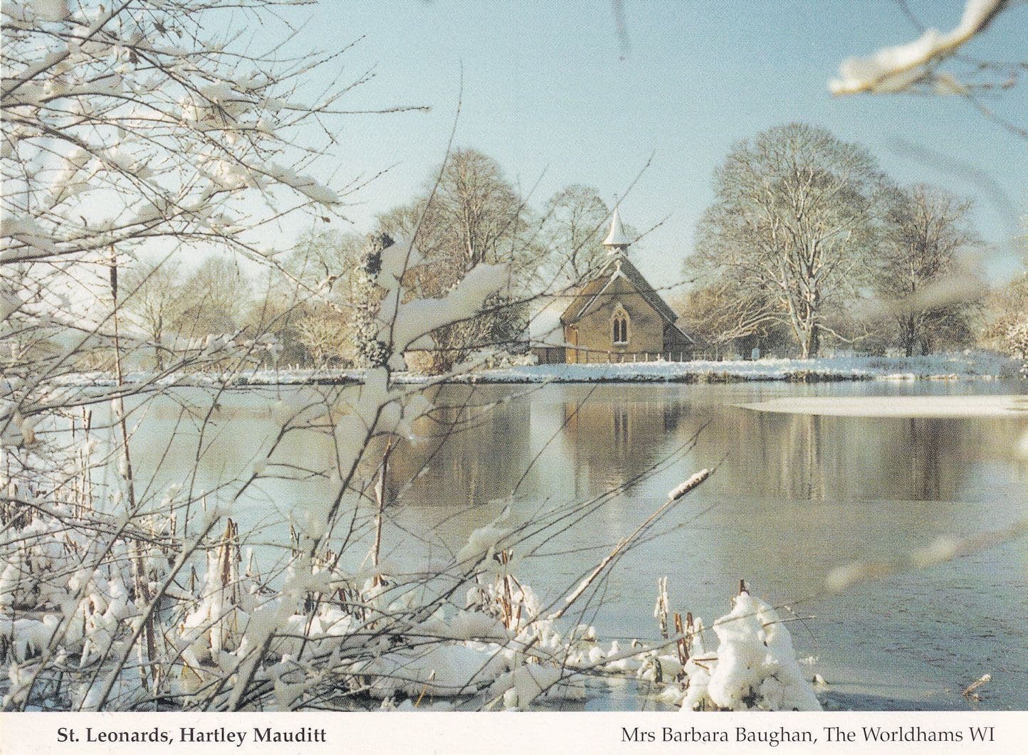 Hartley Mauditt St Leonards River Lake Frozen Hampshire Postcard