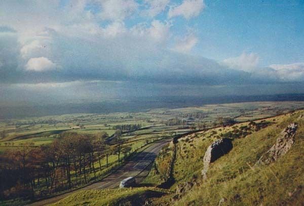 Hartside Road Aerial Vale Of Eden Cumbria River 1970s Postcard