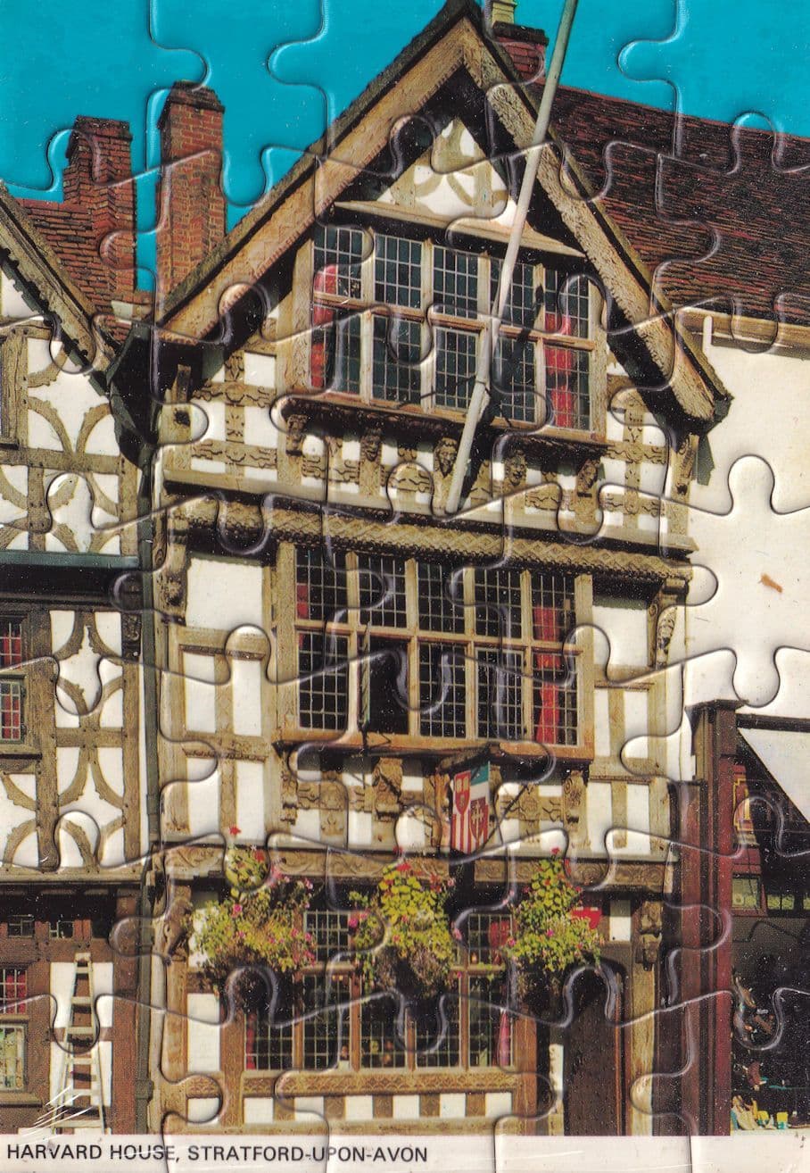 Harvard House Stratford London Vintage Postcard Size Jigsaw Sealed