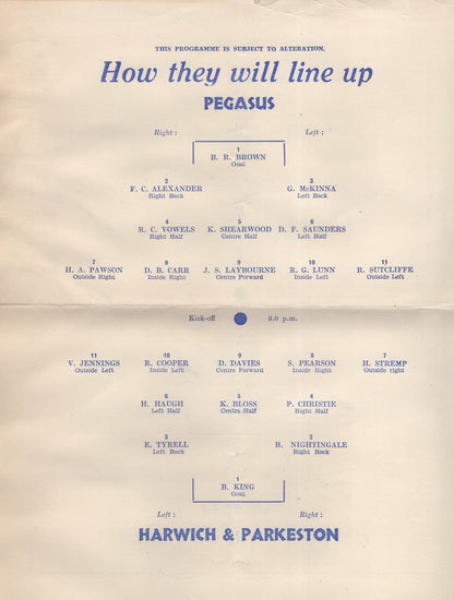 Harwich & Parkeston Football 1953 FA Cup Final Programme Ticket 3x Bundle