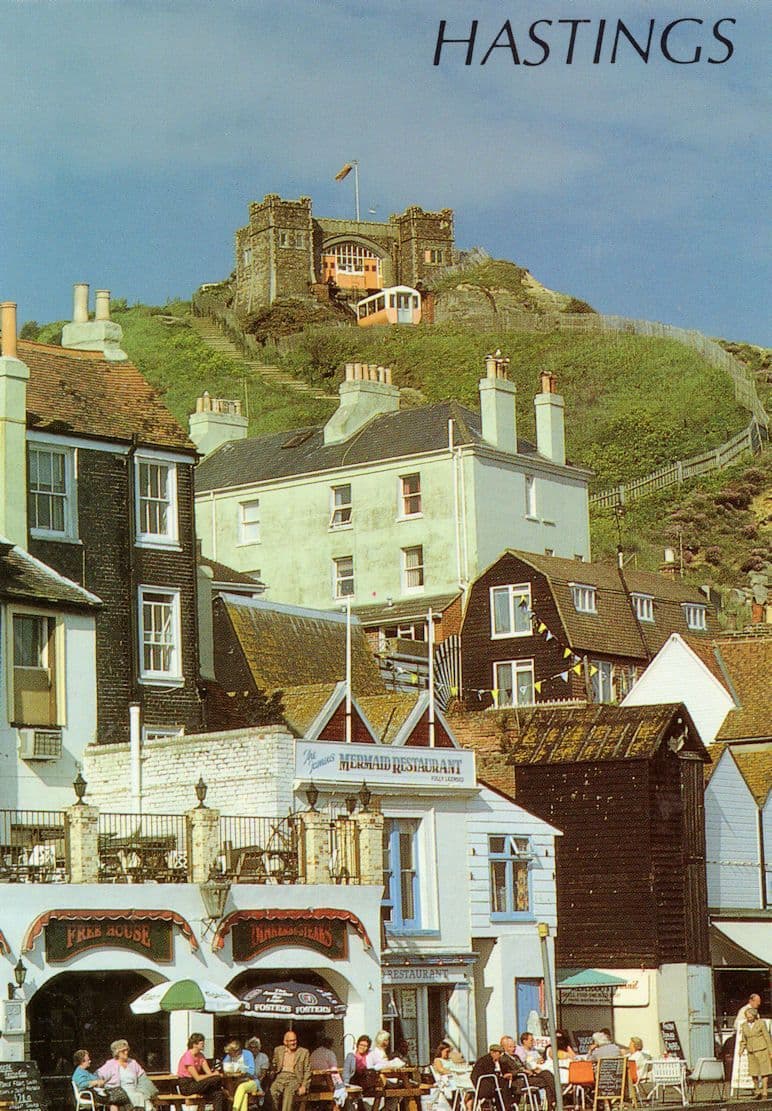 Hastings Mermaid Restaurant Sussex 1990s Postcard