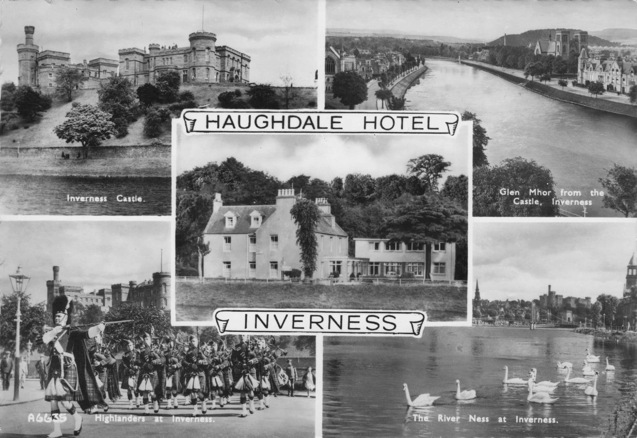 Haughdale Hotel Inverness Scottish Highlanders RPC Photo Postcard