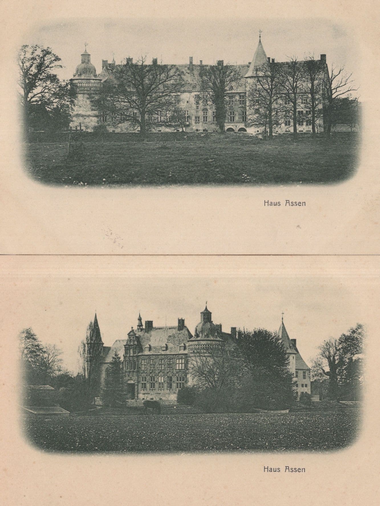 Haus Assen Germany 2x Antique Postcard s